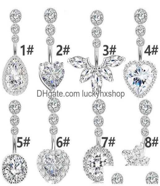 navel bell button rings crystal belly ring for woman piercing round heart zircon stud barbell stainless steel bar body jewelr3086553, Silver
navel bell button rings crystal belly ring for woman piercing round heart zircon stud barbell stainless steel bar body jewelr3086553, Silver
