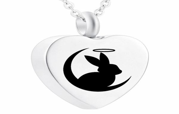 moon festival cremation ashes urn pendant rabbit heart stainless steel necklace for pet human memorial jewelry7093179, Silver
moon festival cremation ashes urn pendant rabbit heart stainless steel necklace for pet human memorial jewelry7093179, Silver