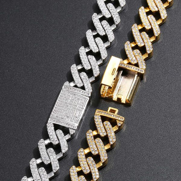 new men's 12 mm diamond cuba chain exaggerated personality micro set zircon miami hip hop necklace, Silver
new men's 12 mm diamond cuba chain exaggerated personality micro set zircon miami hip hop necklace, Silver