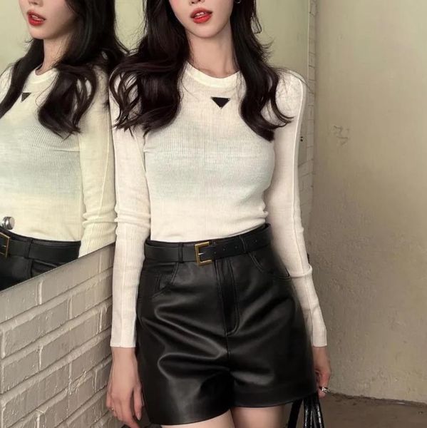women long sleeved knit shirt spring comfortable basic solid color round neck slim fit t-shirt, White
women long sleeved knit shirt spring comfortable basic solid color round neck slim fit t-shirt, White