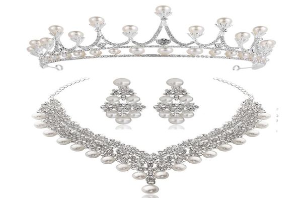 white crystal pearl crown earrings necklace jewelry sets bridal wedding jewelry elegant fashion cubic zirconia diamond jewelry9703917, Silver
white crystal pearl crown earrings necklace jewelry sets bridal wedding jewelry elegant fashion cubic zirconia diamond jewelry9703917, Silver