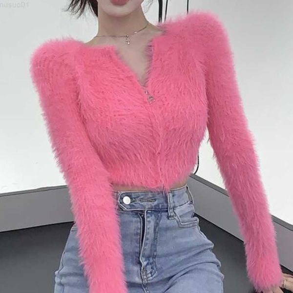 women's sweaters ol korean fashion zipper fluffy cardigan woman autumn o neck long sleeve office sweater women sweet cropped dropshippi, White;black
women's sweaters ol korean fashion zipper fluffy cardigan woman autumn o neck long sleeve office sweater women sweet cropped dropshippi, White;black
