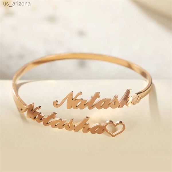 stainless steel customized bangle personalized two names with heart bracelets for women couples jewelry valentine's day gift l230620, Golden;silver
stainless steel customized bangle personalized two names with heart bracelets for women couples jewelry valentine's day gift l230620, Golden;silver
