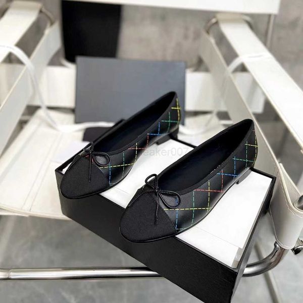 channel shoes designers ballet woman flat shoes classic leather tweed cloth two-color sewing bow round fashion casual women's shoes mul, Black
channel shoes designers ballet woman flat shoes classic leather tweed cloth two-color sewing bow round fashion casual women's shoes mul, Black