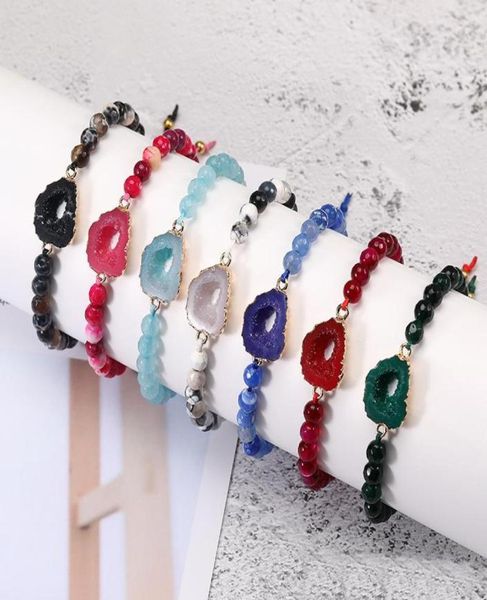 charm natural stone agate beads bracelets 7 colors diy resin handmade adjustable woven rope braided bracelet women jewelry8752517, Golden;silver
charm natural stone agate beads bracelets 7 colors diy resin handmade adjustable woven rope braided bracelet women jewelry8752517, Golden;silver