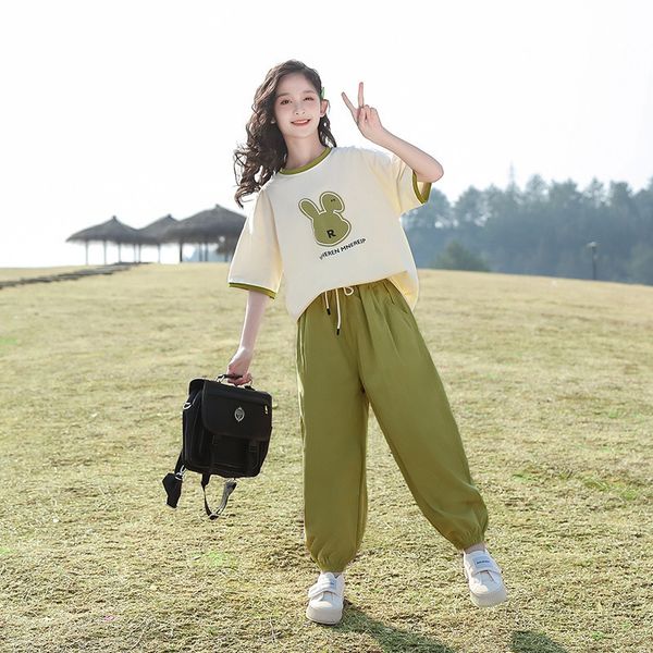 clothing sets summer girls cotton avocado cartoon t-shirt drawstring pants set school kids tracksuit child outfit jogging suit 5-16years 230, White
clothing sets summer girls cotton avocado cartoon t-shirt drawstring pants set school kids tracksuit child outfit jogging suit 5-16years 230, White