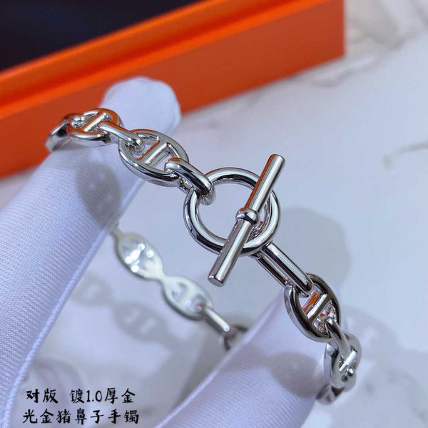 designer hemrres bracelet gold plated v mijin h family letter pig nose small design high grade light luxury female 1 5und, Black
designer hemrres bracelet gold plated v mijin h family letter pig nose small design high grade light luxury female 1 5und, Black