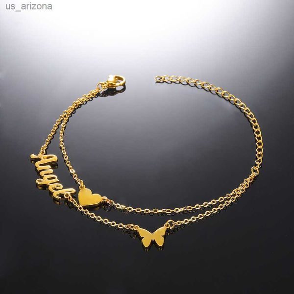 custom double layered name bracelet jewelry stainless steel heart butterfly hand chain bracelets for women birthday gifts l230620, Golden;silver
custom double layered name bracelet jewelry stainless steel heart butterfly hand chain bracelets for women birthday gifts l230620, Golden;silver