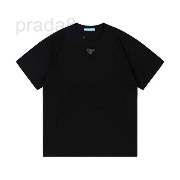 men's t-shirts designer 2023 summer new metal letter triangle round neck short sleeve t-shirt couple style az64, White;black
men's t-shirts designer 2023 summer new metal letter triangle round neck short sleeve t-shirt couple style az64, White;black