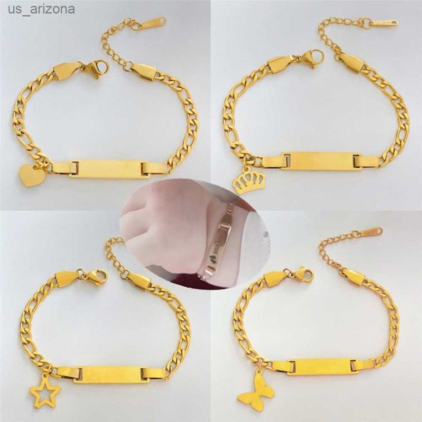 customized engraved name baby bracelets for childs stainless steel heart star custom jewelry boy girl birthday gifts l230620, Golden;silver
customized engraved name baby bracelets for childs stainless steel heart star custom jewelry boy girl birthday gifts l230620, Golden;silver
