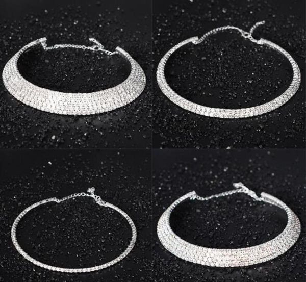 10pcslot crystal rhinestone bride choker wedding necklace for woman fashion jewelry gift craft chokers w00851687460, Golden;silver
10pcslot crystal rhinestone bride choker wedding necklace for woman fashion jewelry gift craft chokers w00851687460, Golden;silver