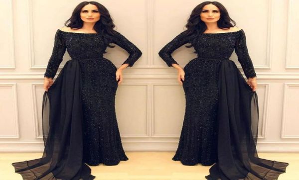 sparkly black sequins prom dress off shoulder long sleeve mermaid celebrity party dress charming middle east arabic arab even5305307
sparkly black sequins prom dress off shoulder long sleeve mermaid celebrity party dress charming middle east arabic arab even5305307