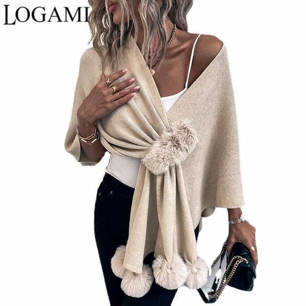 women's sweaters logami fur cape sweater women's 2022 autumn winter women's shl knitted poncho l230718, White;black
women's sweaters logami fur cape sweater women's 2022 autumn winter women's shl knitted poncho l230718, White;black