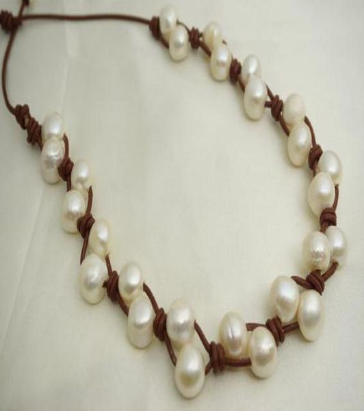 new arriver pearl leather jewelleryhandwork white color freshwater pearl black leather necklace911mm 100 real pearls7090222
new arriver pearl leather jewelleryhandwork white color freshwater pearl black leather necklace911mm 100 real pearls7090222