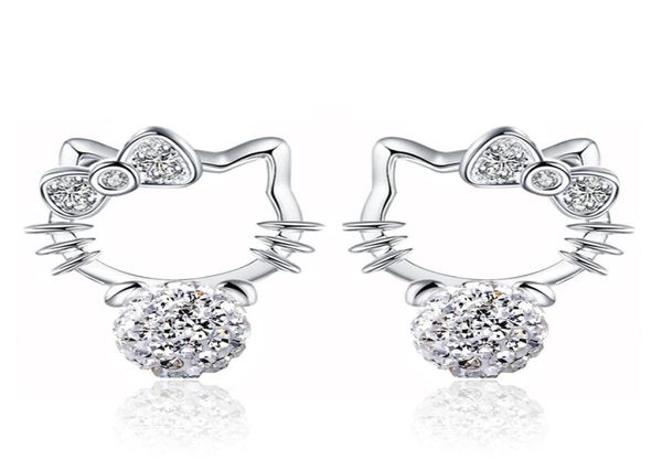 s925 sterling silver stud earrings cute sweet kitty cat animal designer earring earings ear rings with crystal cz diamond pearl je3951509, Golden;silver
s925 sterling silver stud earrings cute sweet kitty cat animal designer earring earings ear rings with crystal cz diamond pearl je3951509, Golden;silver