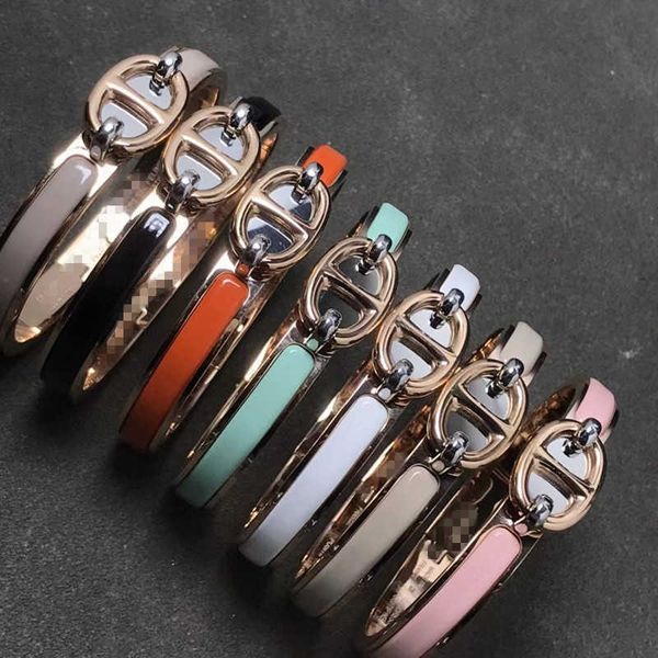 designer hemrres bracelet home enamel h pig nose titanium steel colorless love new product anchor chain 8 button couple hxf3, Black
designer hemrres bracelet home enamel h pig nose titanium steel colorless love new product anchor chain 8 button couple hxf3, Black