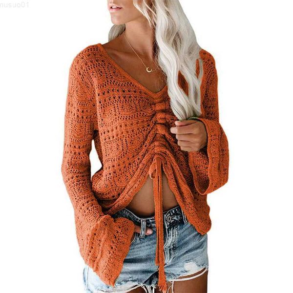 women's sweaters v neck knit summer beach blouses women short sweater hollow out shirt women y2k drstring loose casual flare sleeve 25, White;black
women's sweaters v neck knit summer beach blouses women short sweater hollow out shirt women y2k drstring loose casual flare sleeve 25, White;black