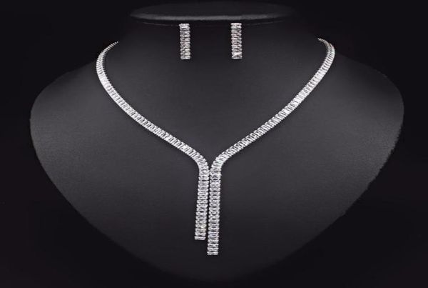 2021 cubic zirconia long necklace earrings sets for brides wedding jewelry accessories jolleria mujer de oro for women8853456, Silver
2021 cubic zirconia long necklace earrings sets for brides wedding jewelry accessories jolleria mujer de oro for women8853456, Silver