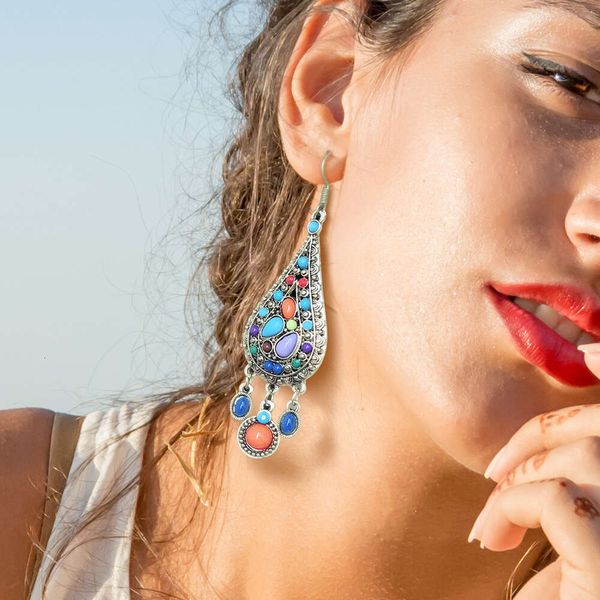 designer jewelry bohemian earrings women's colorful water drops tassel earrings long court style crowd, Golden
designer jewelry bohemian earrings women's colorful water drops tassel earrings long court style crowd, Golden