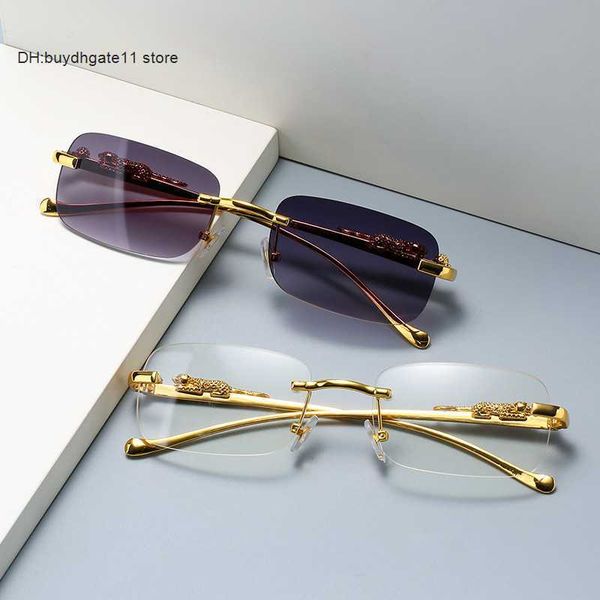 fashion new style rimless rectangle vintage metal leopard head sunglasses frameless tinted glasses shades for women men m2va, Silver
fashion new style rimless rectangle vintage metal leopard head sunglasses frameless tinted glasses shades for women men m2va, Silver