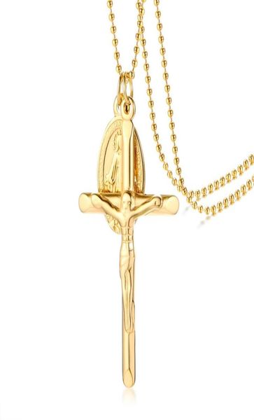 virgin mary cross necklace in stainless steel gold medallion necklace religious christian miraculous jewelry4381259, Silver
virgin mary cross necklace in stainless steel gold medallion necklace religious christian miraculous jewelry4381259, Silver