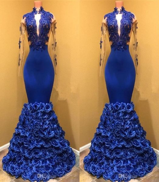 2018 new high neck sheer long sleeves mermaid prom dresses long applique 3d floral flower floor length formal party evening dresse8237951, Black
2018 new high neck sheer long sleeves mermaid prom dresses long applique 3d floral flower floor length formal party evening dresse8237951, Black