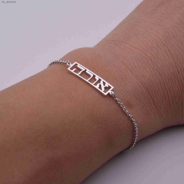 personalized hebrew name bracelet for women custom stainless steel nameplate israel judaea bracelet customized jewelry femme l230620, Golden;silver
personalized hebrew name bracelet for women custom stainless steel nameplate israel judaea bracelet customized jewelry femme l230620, Golden;silver