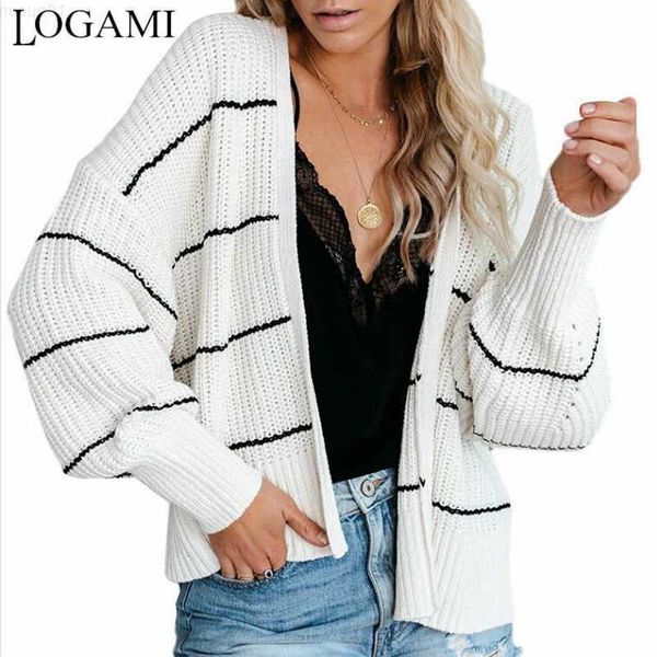 women's sweaters logami striped knitted cardigan for women long sleeve spring autumn open stitch ladies sweater 2020 l230718, White;black
women's sweaters logami striped knitted cardigan for women long sleeve spring autumn open stitch ladies sweater 2020 l230718, White;black