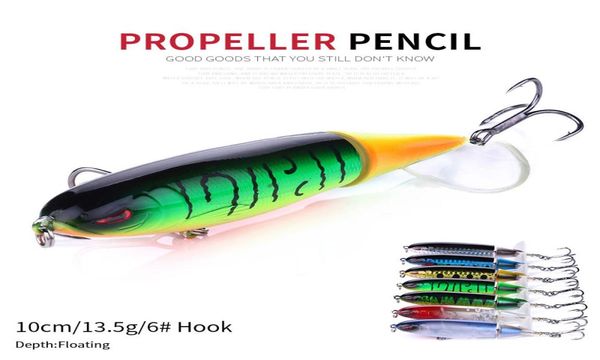 newup 8pcs propeller tractor fishing lure 135g10cm hard bait floating water pencil outdoor ater whopper plopper fishing8305295
newup 8pcs propeller tractor fishing lure 135g10cm hard bait floating water pencil outdoor ater whopper plopper fishing8305295