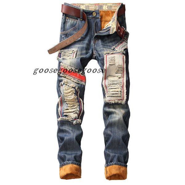 denim designer hole jeans ripped pants for men size 28-38 40 autumn winter plus velvet hip hop punk streetwear trousers, Blue
denim designer hole jeans ripped pants for men size 28-38 40 autumn winter plus velvet hip hop punk streetwear trousers, Blue