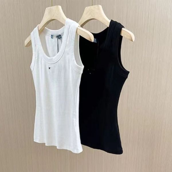 women's tank r summer triangle logo classic style solid color embroidered vest black tank casual sleeveless tank fitness sports bra, White
women's tank r summer triangle logo classic style solid color embroidered vest black tank casual sleeveless tank fitness sports bra, White