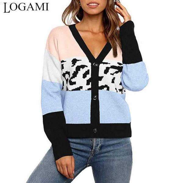 women's sweaters logami leopard print stitching contrast cardigan women single breasted long sleeve sweaters woman knitwear l230718, White;black
women's sweaters logami leopard print stitching contrast cardigan women single breasted long sleeve sweaters woman knitwear l230718, White;black