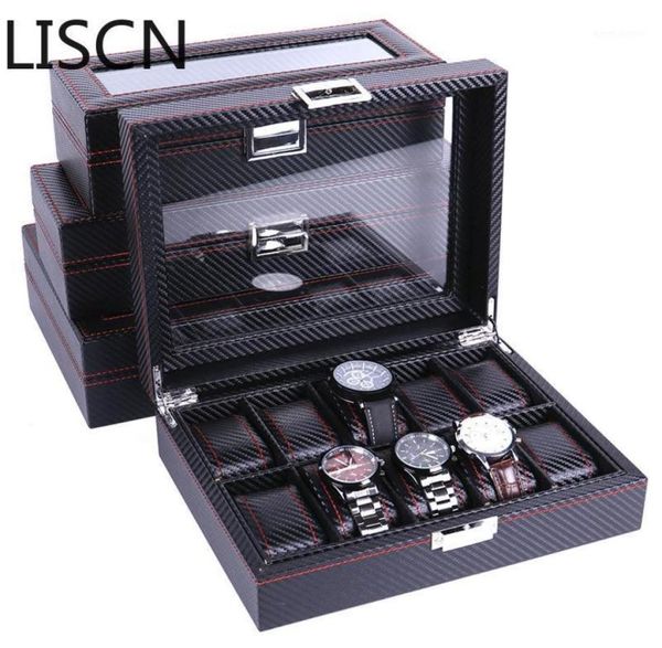 high carbon fiber 5 6 10 12 grid watch boxes display storage bracelet slots case holder container18411948, Black;blue
high carbon fiber 5 6 10 12 grid watch boxes display storage bracelet slots case holder container18411948, Black;blue