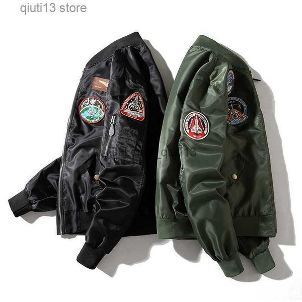 men's jackets fashion men bomber jacket pilot jackets military badge embroidery baseball coat classic spring autumn male windbreaker 20, Black;brown
men's jackets fashion men bomber jacket pilot jackets military badge embroidery baseball coat classic spring autumn male windbreaker 20, Black;brown