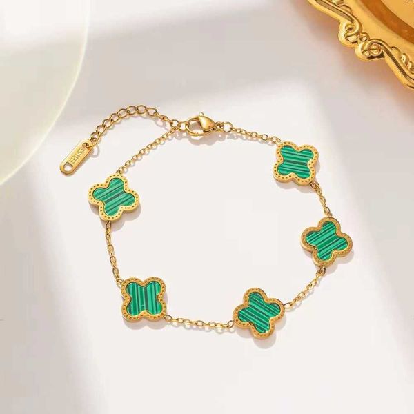 clover bracelet 2023 four-leaf clover double sided shell bracelet simple high grade summer handwear youth fashion luxury2023, Golden;silver
clover bracelet 2023 four-leaf clover double sided shell bracelet simple high grade summer handwear youth fashion luxury2023, Golden;silver