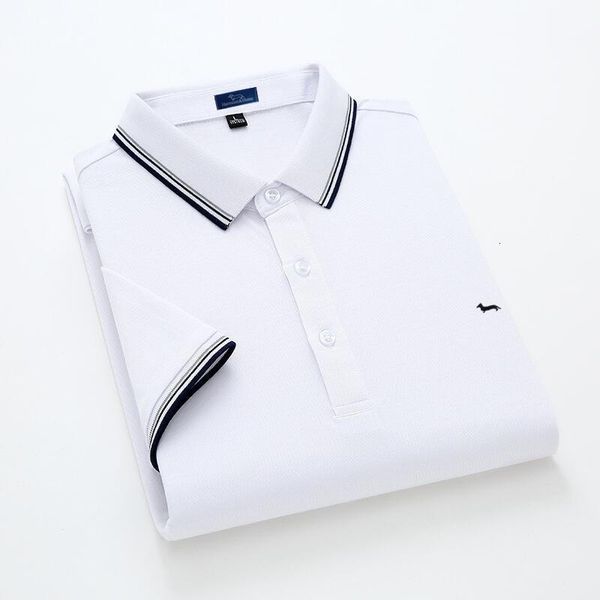 men's polos men summer shirts cotton short sleeve slim fit business casual embroidery harmont breathable soft shirt blaine 230717, White;black
men's polos men summer shirts cotton short sleeve slim fit business casual embroidery harmont breathable soft shirt blaine 230717, White;black