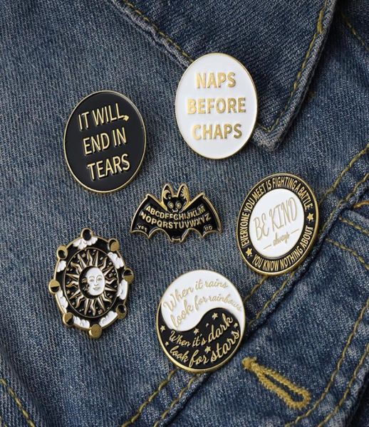 round yin yang enamel pins badge bat sun letters quote brooches backpacks lapel pin punk gothic jewelry for friends whole6722332, Blue
round yin yang enamel pins badge bat sun letters quote brooches backpacks lapel pin punk gothic jewelry for friends whole6722332, Blue