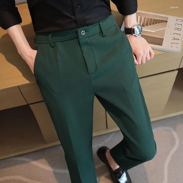 men's suits 2023high-quality fashion waffle pants autumn and winter all-in-one handsome casual waist elastic trousers, White;black
men's suits 2023high-quality fashion waffle pants autumn and winter all-in-one handsome casual waist elastic trousers, White;black