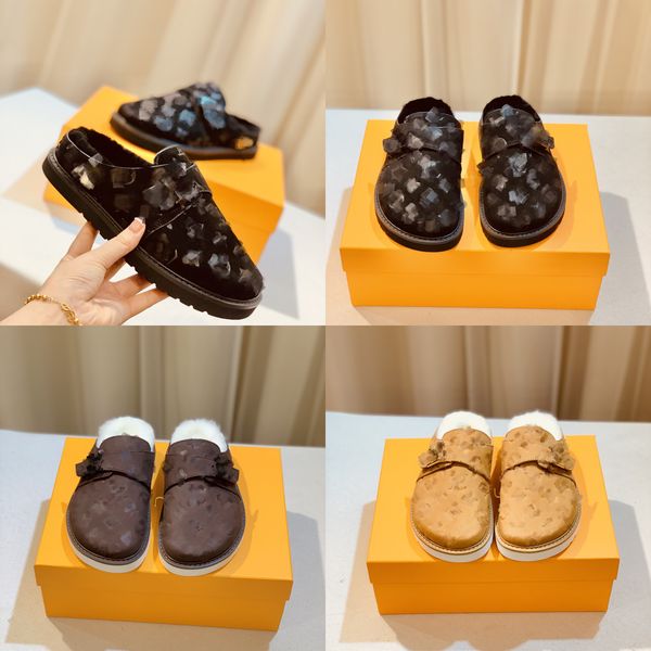 2023 women designer cosy comfort clogs fur slippers plush sheep wool furry flat slides men mule luxury adjustable strap leather beach summer, Black
2023 women designer cosy comfort clogs fur slippers plush sheep wool furry flat slides men mule luxury adjustable strap leather beach summer, Black