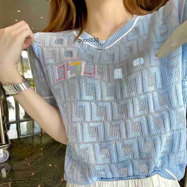 f letter short fashion high fendyly quality tee designer blue ff hollow summer out women's t-shirt knit sleeve tees full, White
f letter short fashion high fendyly quality tee designer blue ff hollow summer out women's t-shirt knit sleeve tees full, White
