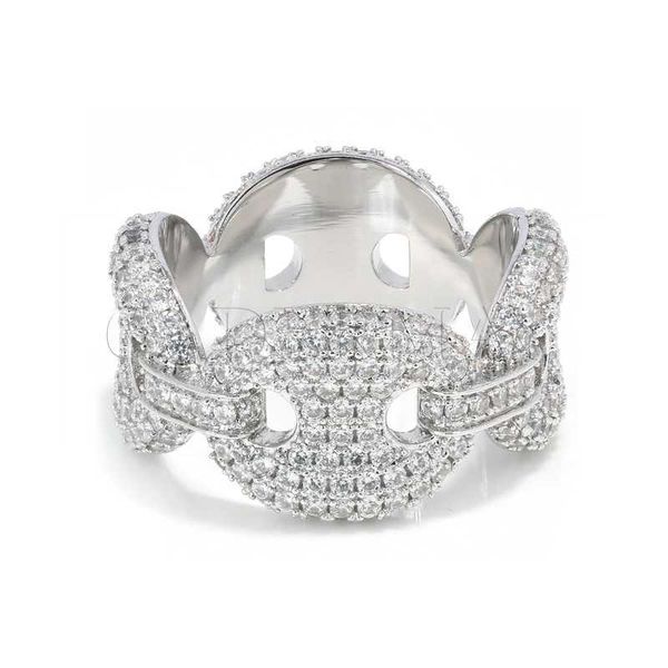 cadermay jewelry moissanite cuban link ring custom made jewelry hip-hop cuban pig nose ring rapper iced out moissanite ring, Silver
cadermay jewelry moissanite cuban link ring custom made jewelry hip-hop cuban pig nose ring rapper iced out moissanite ring, Silver
