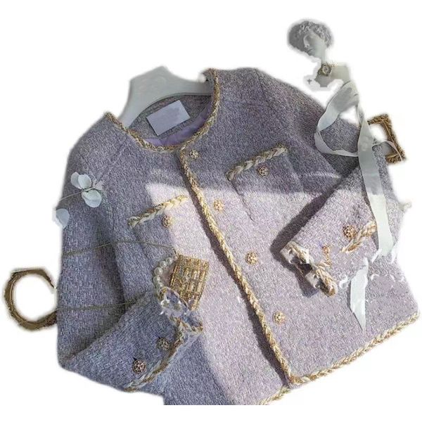 summer designer casual vintage stand up collar small fragrance lavender purple tweed chain jacket women's autumn new fashion niche desi, Black;brown
summer designer casual vintage stand up collar small fragrance lavender purple tweed chain jacket women's autumn new fashion niche desi, Black;brown