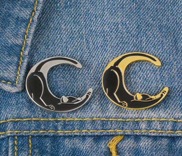 cat enamel pin black animal brooch moon cartoon gold silver lapel denim badge jewelry stretching sleepy gift for boys and girls5923120, Gray
cat enamel pin black animal brooch moon cartoon gold silver lapel denim badge jewelry stretching sleepy gift for boys and girls5923120, Gray