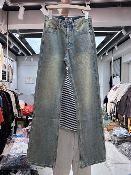 men's jeans muddy yellow splash ink wash worn straight leg wide leg jeans casual pants 230718, Blue
men's jeans muddy yellow splash ink wash worn straight leg wide leg jeans casual pants 230718, Blue