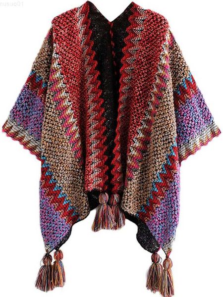 women's sweaters fitshinling vintage women's poncho knitwear fringe bohemian woman coats 2023 winter fashion patchwork cape sweate, White;black
women's sweaters fitshinling vintage women's poncho knitwear fringe bohemian woman coats 2023 winter fashion patchwork cape sweate, White;black