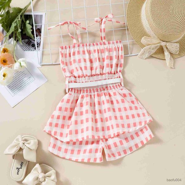 clothing sets new summer baby girls outfit set sling sleeveless checkered jumpsuit lovely baby clothes set child jumpsuit 2pcs r230718, White
clothing sets new summer baby girls outfit set sling sleeveless checkered jumpsuit lovely baby clothes set child jumpsuit 2pcs r230718, White