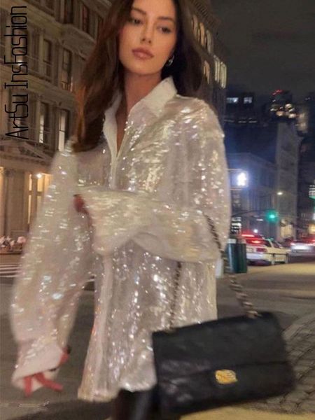 women s blouses shirts sequins blouse long sleeve button up shirt y2k vintage women clothing club party glitter female collared 230718, White
women s blouses shirts sequins blouse long sleeve button up shirt y2k vintage women clothing club party glitter female collared 230718, White