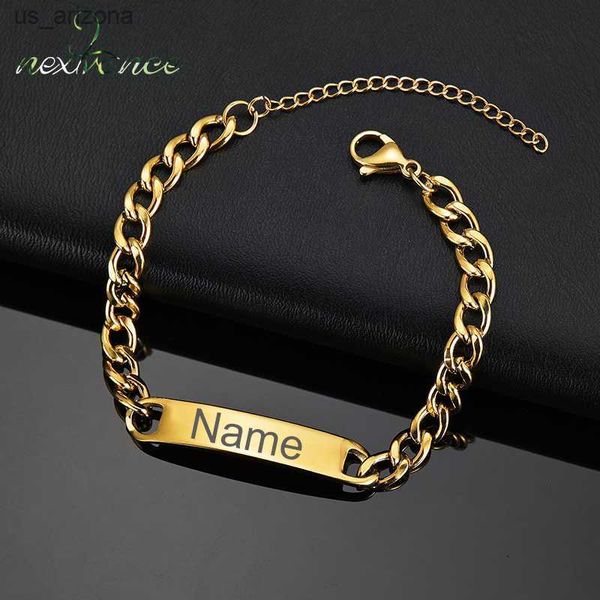 nextvance new custom name bracelets stainless steel engrave date bracelet personalized bangles women men id memory jewelry gift l230620, Golden;silver
nextvance new custom name bracelets stainless steel engrave date bracelet personalized bangles women men id memory jewelry gift l230620, Golden;silver