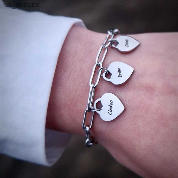 engrave name bracelet heart stainless steel link chain personalized bracelet engraved woman couples customized jewelry gifts l230620, Golden;silver
engrave name bracelet heart stainless steel link chain personalized bracelet engraved woman couples customized jewelry gifts l230620, Golden;silver