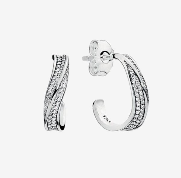 clear cz stone pave wave hoop earrings women's sparkling wedding gift with original box for 925 sterling silver earring sets9108083, Golden;silver
clear cz stone pave wave hoop earrings women's sparkling wedding gift with original box for 925 sterling silver earring sets9108083, Golden;silver